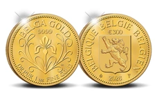 Bỉ ra mắt đồng xu vàng đầu tiên, được đúc từ vàng 24 carat