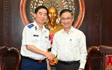 Phó bí thư Thành ủy TP.HCM Đặng Minh Thông tiếp đoàn công tác Bộ Tư lệnh Cảnh sát biển Việt Nam
