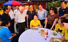 Nguyên Chủ tịch nước Nguyễn Minh Triết đến với Phở yêu thương ở Bàu Bàng
