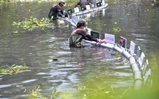 Hàng trăm người vớt rác, ao Song Tân sạch trở lại sau 1 ngày