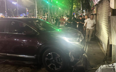 Tài xế có nồng độ cồn 'kịch khung', lái ô tô tông vào hiệu cầm đồ