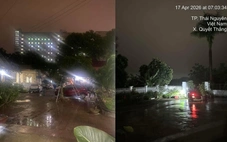 Ngày 17-4: Thái Nguyên, Phú Thọ, Bắc Ninh, Hà Nội... trời tối đen như mực, có nơi mưa to