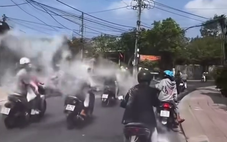 Xử lý 30 thanh, thiếu niên chạy xe máy đùa giỡn, ném bột vào người đi đường