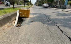 Sụt lún mặt đường trên đoạn kênh ngầm ở Hội An