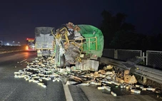 Xe tải tông xe đầu kéo đang dừng ở làn khẩn cấp làm 1 người chết, Cục CSGT phát cảnh báo