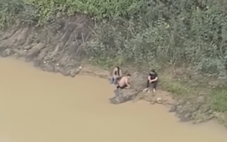 Hai nam sinh lao xuống sông cứu nữ sinh nhảy cầu