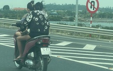 Lập biên bản xử phạt 2 thiếu nữ 'đầu trần', phóng xe máy ngược chiều ở làn 100km/h trên cao tốc