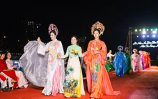Độc đáo đêm trình diễn áo dài trên cây cầu lâu đời nhất bắc  qua sông Hàn