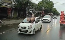 Mâu thuẫn với bố vợ, nam thanh niên nằm trên kính chắn gió ô tô đang chạy trên đường