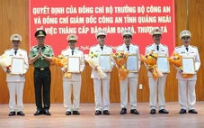 20 trưởng phòng Công an tỉnh Quảng Ngãi được thăng bậc hàm đại tá