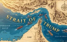 Ông Trump đăng hình đổi tên Hormuz thành 'eo biển Trump', giá dầu vượt 126 USD