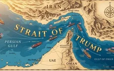 Ông Trump đăng hình đổi tên Hormuz thành 'eo biển Trump', giá dầu vượt 126 USD