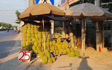Sầu riêng rớt giá, bày bán đầy đường chỉ từ 25.000 đồng/kg