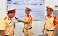 Cảnh sát giao thông Tây Ninh ra đường trực dịp lễ phải thổi nồng độ cồn