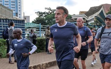 Tổng thống Pháp Macron chạy bộ cùng huyền thoại marathon Kipchoge