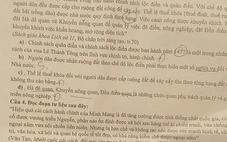 Đề thi kiểm tra cuối kỳ có dấu hiệu lạ: Do sai sót trong quá trình in đề thi