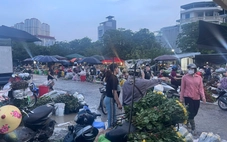 Chợ tự phát hoạt động náo nhiệt giữa khuya ở Hà Nội