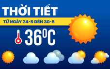Dự báo thời tiết từ 24-5 đến 30-5: Cả nước nắng nóng diện rộng, chiều tối mưa dông
