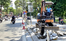 Phường Hai Bà Trưng báo cáo Thành ủy Hà Nội vụ 'vỉa hè lát đá trên tuyến đường trăm tỉ bị đục phá'