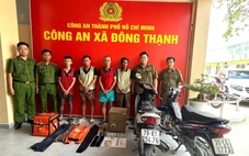 Công an xã Đông Thạnh bắt khẩn cấp 4 người liên quan vụ trộm xe máy, két sắt