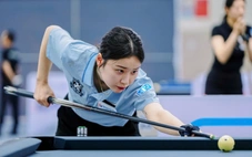 Nữ cơ thủ xinh đẹp Hàn Quốc sang Việt Nam đánh bại các đối thủ nam