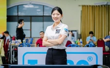 Tay cơ nữ Hàn Quốc xinh đẹp tiếp tục tiến sâu ở giải billiards Việt Nam