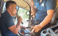 Phạt tài xế xe khách cầm micro hát karaoke