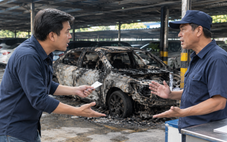 Xe gửi trong bãi bị cháy, ai đền?