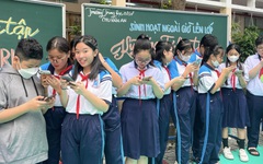 Vòng quanh sân trường: teen cấp 2 thi văn hay chữ tốt; chia sẻ yêu thương