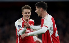 Arsenal lên đầu bảng, Man City 'vùi dập' Aston Villa
