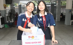Đội viên thành phố tiếp tục quyên góp ủng hộ đồng bào Miền Bắc
