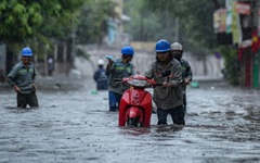Cảnh báo những tuyến đường có nguy cơ ngập úng do mưa ở Hà Nội sáng 7-10