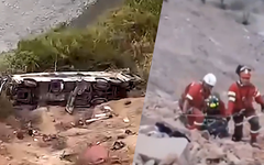 Hiện trường xe khách lao xuống vực sâu 200m, 37 người chết ở Peru