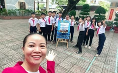 Teen THCS Phước Thắng gây sốt với báo tường con thuyền mừng 20-11