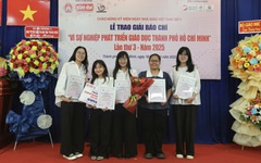 Chuyên trang Mực Tím đoạt giải khuyến khích Giải báo chí ‘Vì sự nghiệp phát triển giáo dục TP.HCM’ năm 2025