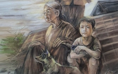 ‘Thương quá đồng bào tôi’ qua nét vẽ của họa sĩ Lê Sa Long