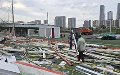 Phường Bình Trưng tháo dỡ hơn 16.500m² sân pickleball, sân thể thao xây dựng không phép