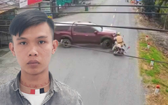 Tạm giữ người lái xe bán tải tông ngã xe cảnh sát giao thông