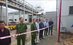 Hiện trường vụ nổ bồn chứa axit tại Tân Rai làm 2 công nhân tử vong