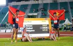 Đội điền kinh tiếp sức Việt Nam xuất sắc ra sao khi đánh bại Thái Lan?