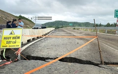 Cao tốc Bắc - Nam qua phía đông Đắk Lắk bị đứt gãy vì mưa lũ gây dịch chuyển đất