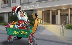 Ông già Noel gặp khó vì đi xe điện