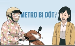 Đi metro cũng phải che ô vì nắng nôi, mưa gió...