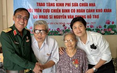 Nhạc sĩ Nguyễn Văn Chung dùng doanh thu ca khúc Viết tiếp câu chuyện hòa bình sửa nhà cho cựu chiến binh