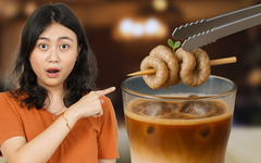 Độc lạ trải nghiệm cà phê lòng heo Trung Quốc