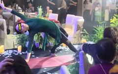 Mẹ chú rể rủ hội bạn biểu diễn yoga ở đám cưới con trai