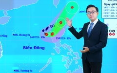 Thời tiết đêm 24 ngày 25-7: Bão số 4 mạnh cấp 10, giật cấp 12 hướng ra khỏi biển Đông