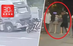 Bản tin 30s Nóng: Xe đầu kéo húc văng xe máy băng ẩu qua quốc lộ; Nhóm gần 10 đàn ông đánh 3 phụ nữ