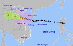 Cập nhật diễn biến bão số 5 (bão Kajiki): cách Nghệ An - Hà Tĩnh 120km, mạnh cấp 14, giật cấp 16