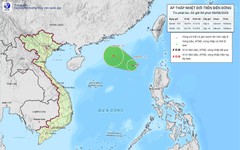 Ngày mai 10-8, áp thấp nhiệt đới suy yếu thành vùng áp thấp